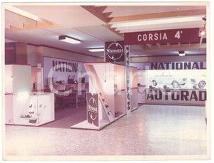 Fotografia d epoca originale 1959 FIERA DI MILANO Autoradio NATIONAL  MATSUSHITA ELECTRIC Stand  Foto 24x18 1