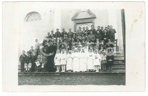 Fotografia d epoca originale 1920 ca COSTUME ITALIA Prima Comunione  Gruppo di bambini Foto 14x9 1 1