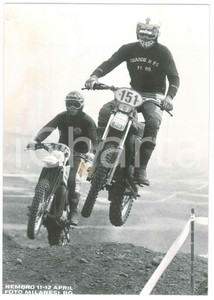 Fotografia d epoca originale 1981 NEMBRO Campionato italiano MOTOCROSS Guardie di Pubblica Sicurezza  Foto 1