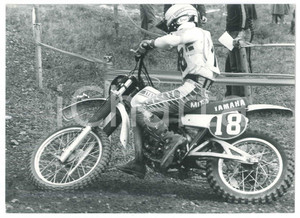 Fotografia d epoca originale 1981 NEMBRO Campionato italiano MOTOCROSS Moto YAMAHA Foto 18x12 cm 1