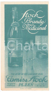Materiale pubblicitario d’epoca 1935 CAMIS & STOCK  STOCK Brandy Medicinal  Biglietto pubblicitario 1