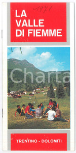 Materiale pubblicitario d’epoca 1971 TURISMO  TRENTINO  DOLOMITI  VAL DI FIEMME Brochure illustrata 1