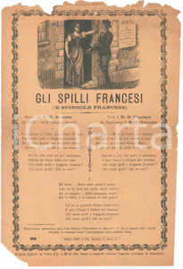 Oggetto da collezione cartaceo 1890 E. DE LEVA  R.S. PAGLIARA Gli spilli francesi   E spingole francese 1