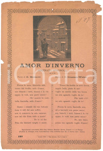 Oggetto da collezione cartaceo 1890 G. MALENOTTI  C. GRAZIANIWALTER Amor d inverno  Serenata spagnola 1