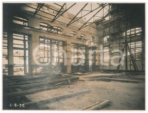 Fotografia d epoca originale 1932 NAPOLI Centrale termica ENTE AUTONOMO VOLTURNO Avanzamento lavori  Foto 1