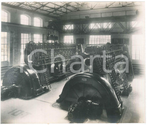 Documento originale, autentico 1932 NAPOLI Centrale termica ENTE AUTONOMO VOLTURNO Sala macchine Gruppi 3650 kw 1