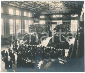 Documento originale, autentico 1932 NAPOLI Inaugurazione centrale termica ENTE AUTONOMO VOLTURNO Foto 26x22 cm 1