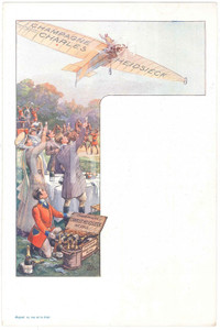 Oggetto da collezione cartaceo 1910 ca REIMS Champagne Charles HEIDSIECK Ill. Geo BLOTT Menu non compilato 1