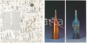 Materiale pubblicitario d’epoca 1994 IMOLA Cooperativa ceramica D APRÃˆS GIO PONTI Bottiglie abitate  Pieghevole 1