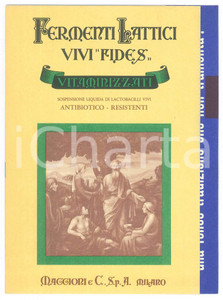 Materiale pubblicitario d’epoca 1967 MILANO Farmaceutica MAGGIONI  Fermenti lattici FIDES Biglietto 1