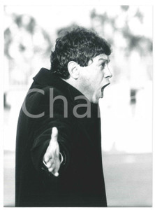 Fotografia d epoca originale 1992 BRESCIA CALCIO Mircea LUCESCU Allenatore in campo  Foto 17x24 cm 1
