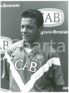 Fotografia d epoca originale 1992 BRESCIA CALCIO Marco PIOVANELLI Ritratto del calciatore  Foto 18x23 cm 1
