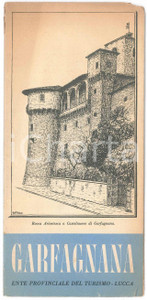 Materiale pubblicitario d’epoca 1950 ca TURISMO LUCCA  Visitate la GARFAGNANA  Pieghevole DANNEGGIATO 1