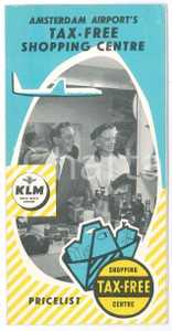 Materiale pubblicitario d’epoca 1977 AMSTERDAM Airport  Tax free shopping centre Brochure 1