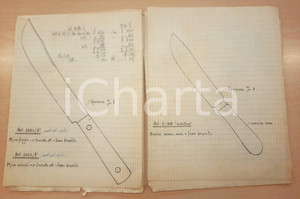 Documento originale, autentico 1960 ca NATIONAL SILVER Co  Coltelli da cucina  acquistati in Italia Fascicolo 1