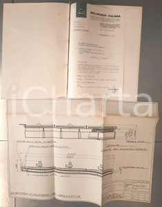 Materiale pubblicitario d’epoca 1966 MILANO  ROLLWASCH ITALIANA Preventivo impianto sgassatura con disegno 1