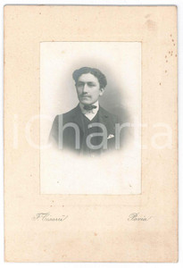 Fotografia d epoca originale 1910 ca PAVIA Ritratto di giovane uomo  Busto Foto F. CISARRI 11x16 cm 1