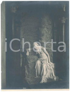 Fotografia d epoca originale 1910 ca GENOVA Cimitero Staglieno  Monumento SACCOMANNO Foto Carlo PAGANINI 1
