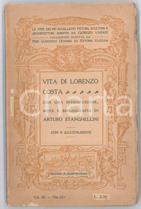 Libro, pubblicazione d epoca 1912 Giorgio VASARI Vita di Lorenzo Costa  a cura di A. STANGHELLINI BEMPORAD 1
