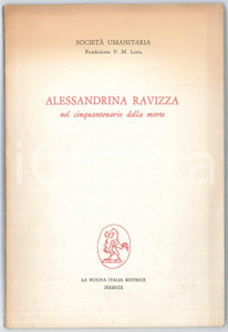 Libro, pubblicazione d epoca 1916 MILANO SocietÃ  Umanitaria  Alessandrina Ravizza Ed. La Nuova Italia 1