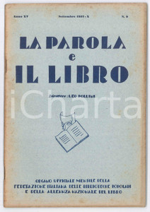Giornale, rivista storica 1932 MILANO  LA PAROLA E IL LIBRO  Luigi Pirandello  Teatro in Germania 1