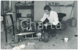 Fotografia d epoca originale 1970 ca ITALIA  CINEMA Maurizio MERLI con gokart Foto 30x20 cm 1 1