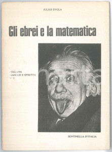 Libro, pubblicazione d epoca 1978 Julius EVOLA Gli ebrei e la matematica  Ed. Sentinelle d  Italia 1