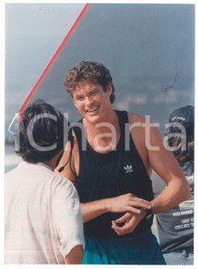 Fotografia d epoca originale 1995 ca USA  BAYWATCH TV Series  David HASSELHOFF sul set Foto 4 1