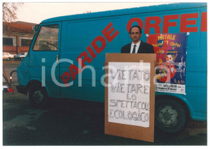Fotografia d epoca originale 1993 CIRCO PADOVA Paride ORFEI promuove il suo spettacolo ecologico Foto 4 1