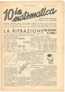 Giornale, rivista storica 1948 NOVARA Rivista 10 IN MATEMATICA Anno II n. 1  I cavalli di Elberfeld 1