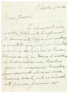 Autografo originale 1941 CICLISMO VITERBO Lettera Adriano RODONI per gare a Como  AUTOGRAFO 1