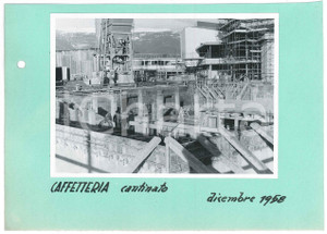 Fotografia d epoca originale Dicembre 1958 GINEVRA  Costruzione del CERN  Caffetteria  Cantinato  Foto 1