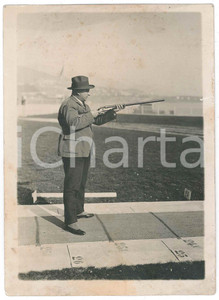 Fotografia d epoca originale 1935 ca ITALIA  Gara di tiro al piccione  Foto 13x18 cm 1