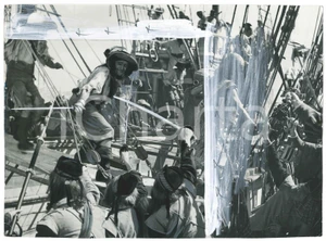 Fotografia d epoca originale 1940 ca CINEMA ITALIA Scena di lotta con pirati su una nave  Foto E. GNEME 1
