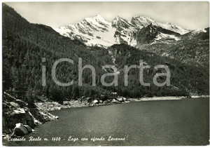 Cartolina originale da collezione 1950 ca CERESOLE REALE Lago di Ceresole Reale e Gruppo delle Levanne  Cartolina 1