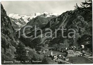 Cartolina originale da collezione 1955 GRESSONEYLATRINITE  AO Panorama del paese  Cartolina FG VG 1