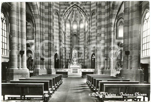 Cartolina originale da collezione 1950 ca OSTRA VETERE AN Interno Chiesa di Santa Maria di Piazza  Cartolina 1