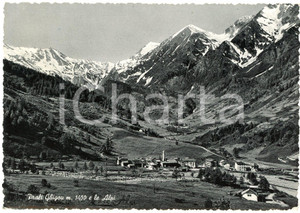 Cartolina originale da collezione 1956 PRALI TO Panorama frazione Ghigou e le Alpi  Cartolina FG VG 1