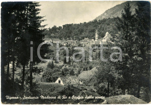 Cartolina originale da collezione 1950 ca RE VCO Santuario della Madonna del Sangue e Ospizio Pineta  Cartolina 1