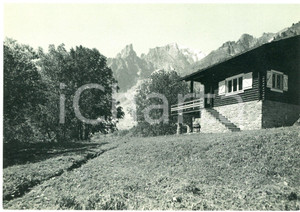 Cartolina originale da collezione 1950 ca COURMAYEUR Entreves Aiguille Noire Peuterey e Monte Bianco 2 Cartolina 1
