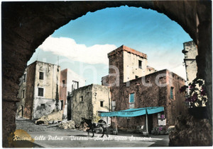 Cartolina originale da collezione 1950 ca BORGIO VEREZZI Angolo tipico saraceno  Bar TORRE ANTICA Cartolina FG NV 1