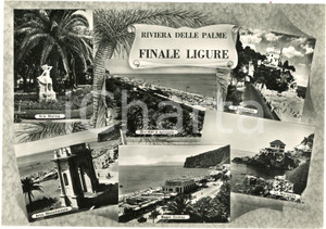 Cartolina originale da collezione 1955 FINALE LIGURE Aria Marina CASTELLETTO Arco Monumentale MARINELLA Cartolina 1
