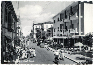 Cartolina originale da collezione 1956 VISERBA DI RIMINI Hotel Nautic in Via Dati  Cartolina ANIMATA FG VG 1