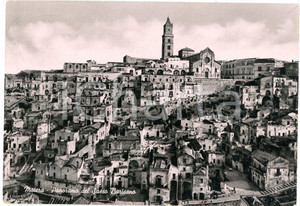Cartolina originale da collezione 1953 MATERA Panorama del Sasso Barisano  Cartolina FG VG 1