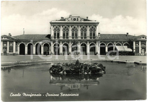 Cartolina originale da collezione 1950 ca CASALE MONFERRATO Stazione ferroviaria  Cartolina FG NV 1