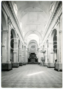 Cartolina originale da collezione 1957 RIPOSTO CT Navata Centrale della Basilica di San Pietro  Cartolina FG VG 1