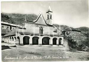 Cartolina originale da collezione 1950 ca VINADIO  VALLE STURA CN Santuario Sant Anna  Cartolina FG NV 1