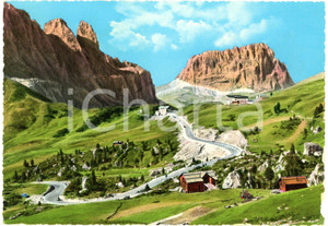 Cartolina originale da collezione 1965 SELVA DI VAL GARDENA Passo Gardena, Gruppo Sella e Sassolungo  Cartolina 1