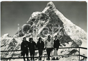 Cartolina originale da collezione 1950 ca BREUIL  CERVINIA Il Monte Cervino visto dal Furggen  Cartolina ANIMATA 1