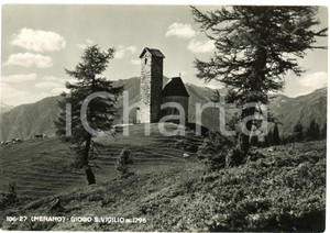 Cartolina originale da collezione 1959 MERANO BZ Chiesetta al Giogo di San Vigilio  Cartolina FG VG 1